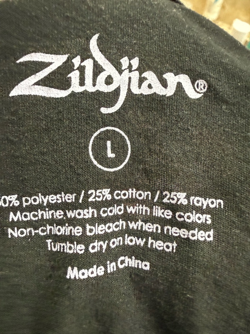 Zildjian 400th celebration Black Graphic Short-Sleeve Tee w/ Circular Print sz L - Picture 4 of 4